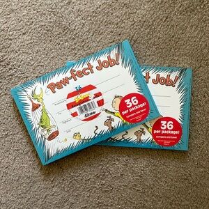 Dr. Seuss “Paw-fect Job!” Recognition Awards - 2 Packs